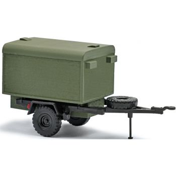 IFA HL 10.00 Einachsanhänger mit Kofferaufbau, oliv Mattlackierung, Baujahr 1966