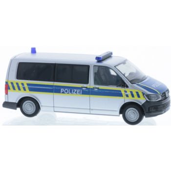 VW T6, Polizei Sachsen-Anhalt, silber mit blau/gelbem Streifendesign