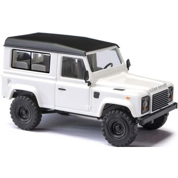 Land Rover Defender 90, weiß mit schwarzem Dach, Baujahr 1983