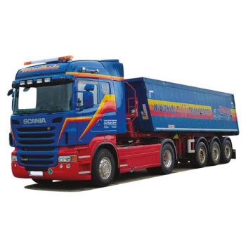 Scania '09 Highl./Aerop., Eckmulden-Kippsattelzug, Windholz
