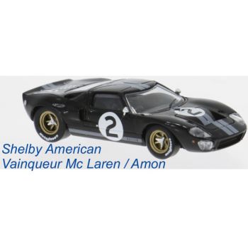 Ford GT 40 No.2, 1.Platz Le Mans 1966, Shelby American besiegt Mc Laren / Amon, (Brekina Modell !)