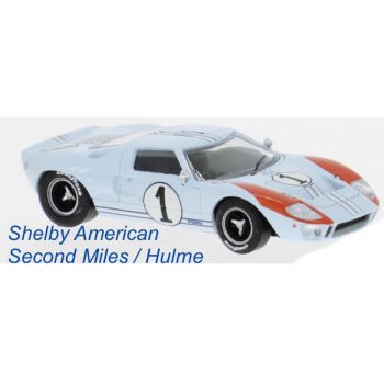 Ford GT 40 No.1, 2.Platz Le Mans 1966, Shelby American Second Miles  / Hulme, (Brekina Modell !)