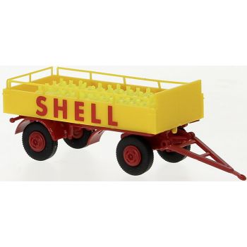 Anhänger 2achsig SHELL mit Ladegut - Gasflaschen, Baujahr 1955