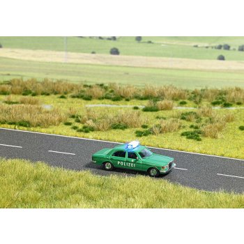 Mercedes-Benz W 123 Polizei, mit blinkendem Blaulichtbalken, Elektronik, anschlussfertig an 14-16 V Trafo Gleich- oder Wechselspannung