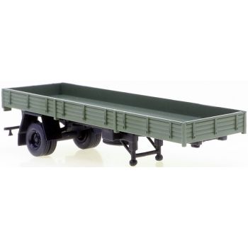 1-Achs-Auflieger Pritsche in NVA-oliv