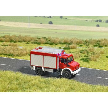 Mercedes-Benz Unimog U 5023, Feuerwehr, mit blinkendem Blaulichtbalken, Elektronik, anschlussfertig an 14-16 V Trafo Gleich- oder Wechselspannung