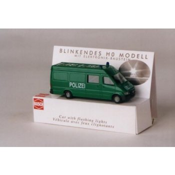 Mercedes-Benz Sprinter der POLIZEI, grün, funktionsfährige Blauchlichter, ELEKTRONIK Modell