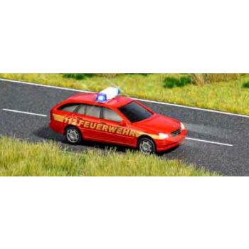 Mercedes-Benz C-Klasse T-Modell, Feuerwehr, ELEKTRONIK (funktionsfähiger Blaulichtbalken und leuchtende Scheinwerfern und Rückleuchten)
