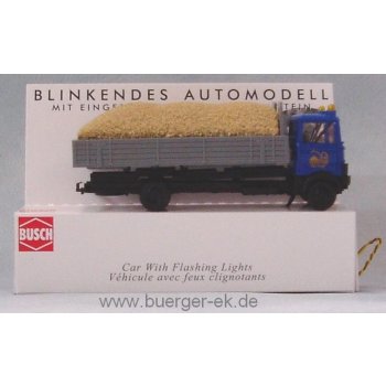 Mercedes-Benz LP809 Kipper-LKW mit Ladung, Hoch + Tief Bau GmbH, ELEKTRONIK, mit 2 funktionsfährigen gelben Warnleuchten