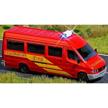 Mercedes-Benz Sprinter Bus, Feuerwehr, mit funktionsfähigem Blaulichtbalken, Elektronik
