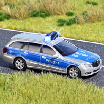 Mercedes-Benz E-Klasse T-Modell, POLIZEI, mit funktionsfähigem Blaulichtbalken, Elektronik