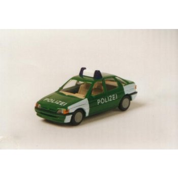 Ford Escort Ghia der POLIZEI, grün mit weißen Kotflügeln