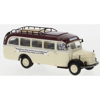 Steyr 380/I Omnibus, Ehrenfahrt Kaiser, mit Dachträger, Baujahr 1948