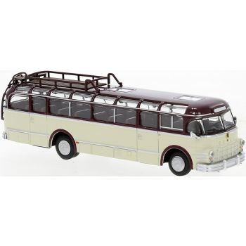 Saurer 5 GVF-U, Omnibus mit Dachträger, weinrot/elfenbein, Österreich, Baujahr 1951