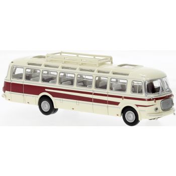 Skoda 706 RTO Lux mit Dachträger, hellbeige/dunkelrot