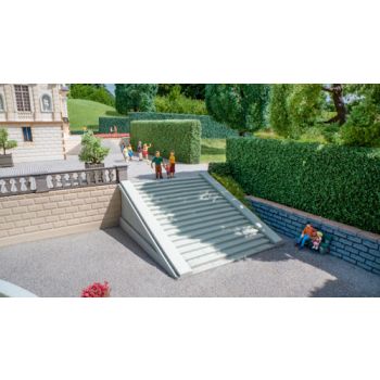 Freitreppe, gerade, Inhalt 2 Stück, 7,4 cm x 7,9 cm, Höhe 3 cm