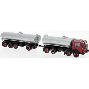 Fiat 690 Millepiedi Tank-Hängerzug, rot/silber