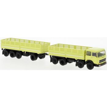 Fiat 691 Millepiedi Pritschen-Hängerzug, gelbgrün