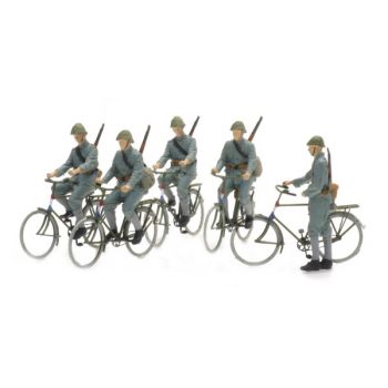 NL fietsende soldaten 1940 (5x)