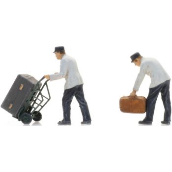 Gleispersonal mit Gepäckwagen, NS - Niederlande