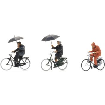 Fahrradfahrer im Regen
