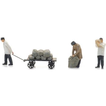 Gleispersonal mit Postwagen, NS - Niederlande