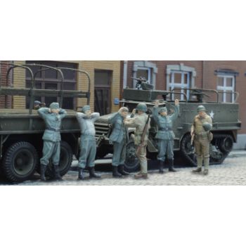 Kriegsgefangene Deutsche Wehrmacht und Amerikanische Soldaten