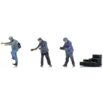 Brikettbeladung, 3 Figuren, SNCF - Frankreich, Fertigmodell
