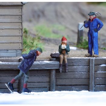 Eislaufszene in Holland