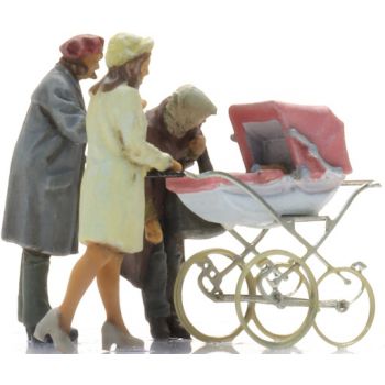 Personen mit Kinderwagen - Ein süßes Baby