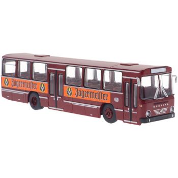 Büssing BS 120N Omnibus der DB - Deutsche Bundesbahn mit Jägermeister Werbung, Baujahr 1970