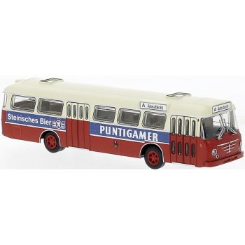 Büssing Senator Omnibus aus Klagenfurt, Puntigamer Steirisches Bier, Baujahr 1962, Österreich