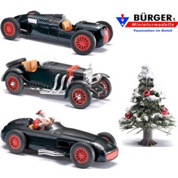 Weihnachts-Set, 3 Modelle mit Nikolaus: Mercedes-Benz 