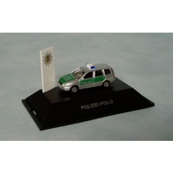 VW Polo Variant der POLIZEI, silber/grün in Box !