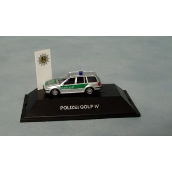 VW Golf IV Variant der POLIZEI, silber/grün, in Deko-Box !