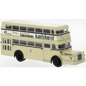 IFA Do 56 Doppelstockomnibus, BVG Berliner Verkehrsbetriebe - Trabrennbahn Karlshorst, Baujahr 1960