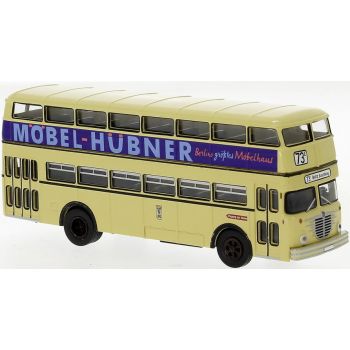 Büssing D2U der BVG - Doppelstockomnibus der Berliner Verkehrsbetriebe - Möbel Hübner, Baujahr 1960
