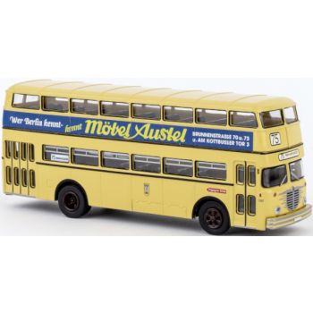 Büssing D2U, BVG - Berliner Verkehrsbetriebe - Wer Berlin kennt - kennt Möbel Austel, Baujahr 1960