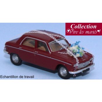 Peugeot 204 Limousine purpurrot, Hochzeitswagen, Baujahr 1968