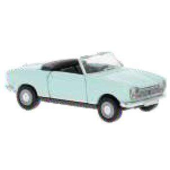 Peugeot 204 Cabriolet offen,  blau metallic, Baujahr 1966-1970, (Modell von Brekina)