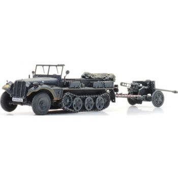Wehrmacht Sd.Kfz 10 + PAK 38, grau