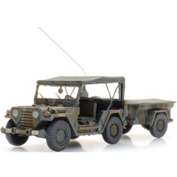 US M151 Jeep + M416 trailer MERDC, U.S.A.