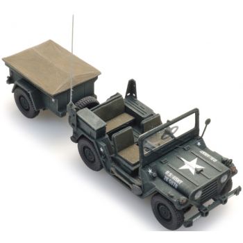 US M151 Jeep + M416 trailer Forest green, U.S.A.