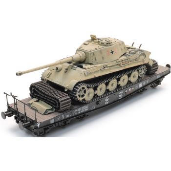 Tiger II Panzer Eisenbahntransport, gelb, Wehrmacht