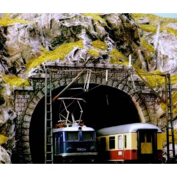 Tunnelportal E-Lok zweigleisig, 2 Stück