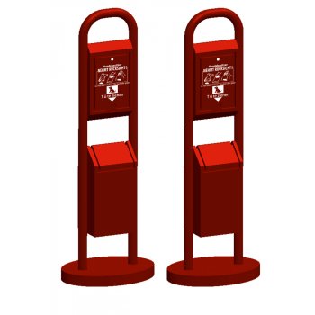 Hundetoilette, rot, 2 Stück