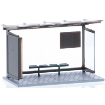 Buswartehalle, braun