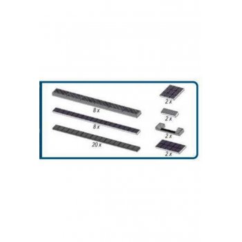 Combifurt Hochstein mit Querungshilfe und Blindenleitstreifen, 2 Haltestellen 250 mm lang, 2 Querungshilfen