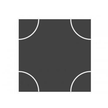 Asphaltbelag, Kreuzung klein, 160 x 160 mm, 1 Stück