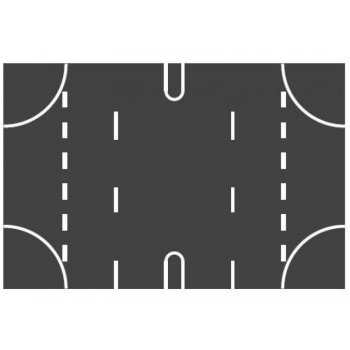 Asphaltbelag, Kreuzung groß, 250 x 160 mm, 1 Stück